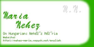 maria nehez business card